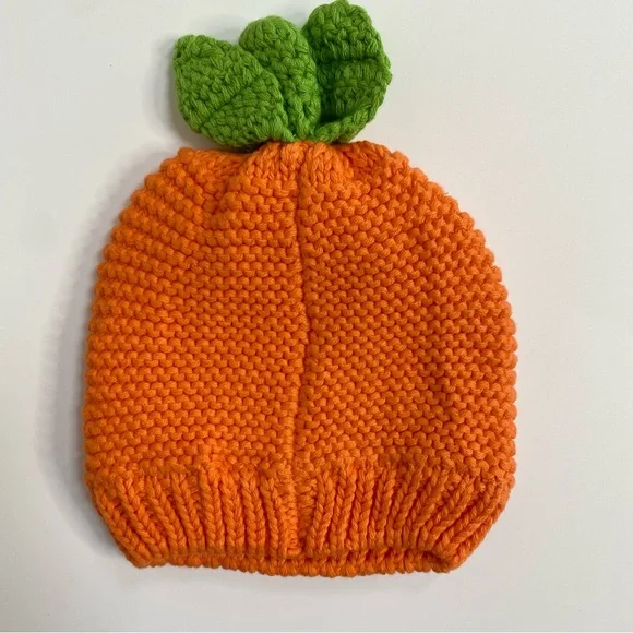 Carter's Baby Halloween Jack-O-Lantern Pumpkin Knit Hat and Booties Set - Picture 3 of 7